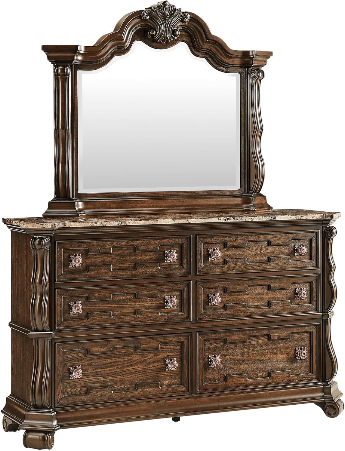 Belvedere 5-Piece Bedroom Set in Dark Cherry
