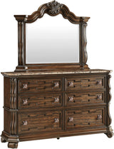 Belvedere 5-Piece Bedroom Set in Dark Cherry