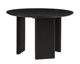 al Ash Veneer Wood Fluted Tripod Base Kitchen Room Furniture Stationary Set (DT256B5) - angle view