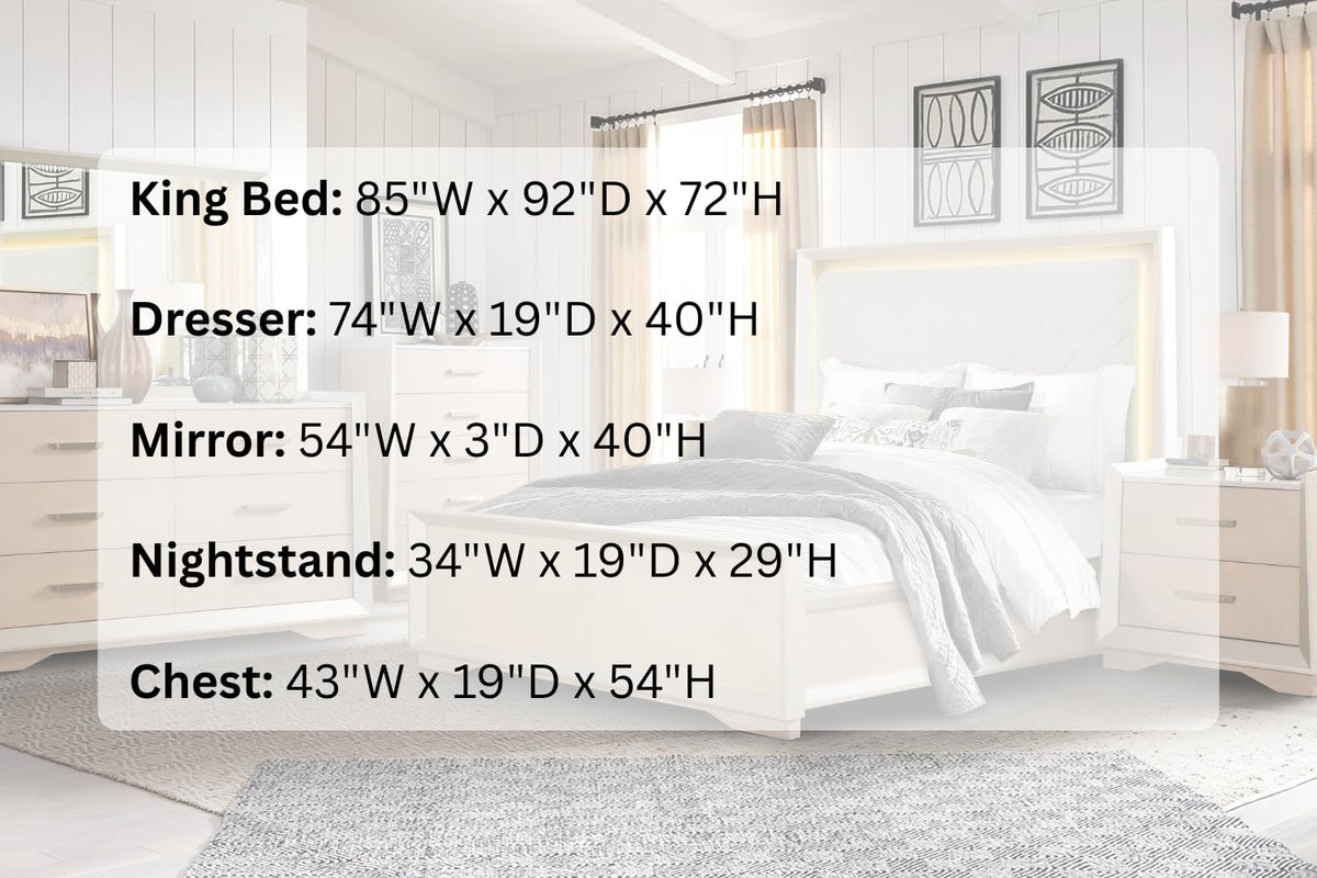Milan Ash White Bedroom Set — Queen & King — product view 8