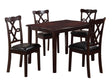 Copper 5-Piece Espresso Dining Set with 4 Upholstered Chairs — product view 2