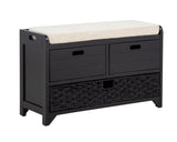 Delport 32" Transitional Modern Wooden Storage Bench