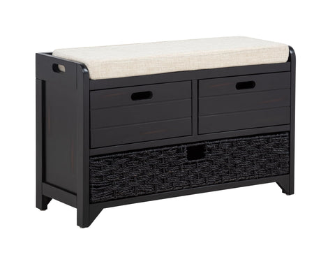 Delport 32" Transitional Modern Wooden Storage Bench