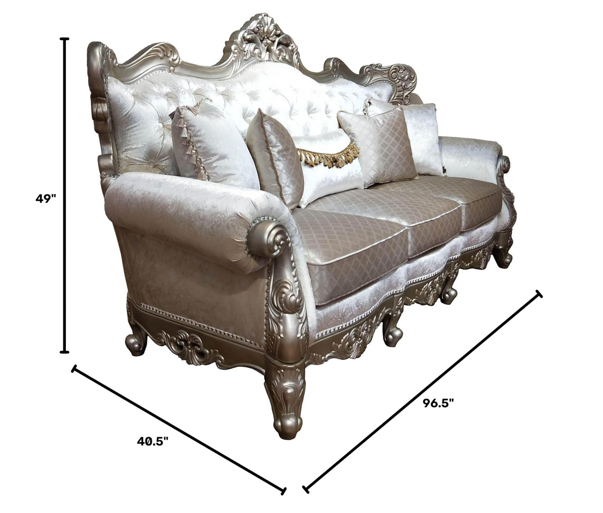 Emily Beige Sofa & Loveseat Set — product view 2