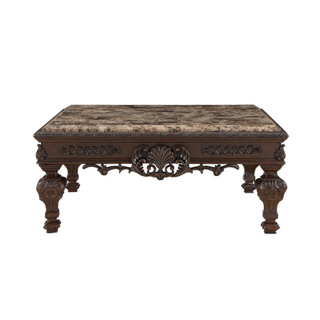 Tuscany 46" Traditional Square Coffee Table - room setting