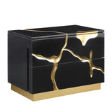 Trevello Modern Contemporary High-Gloss Lacquered Right Nightstand