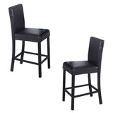 Transitional Faux Leather Counter Height Stool