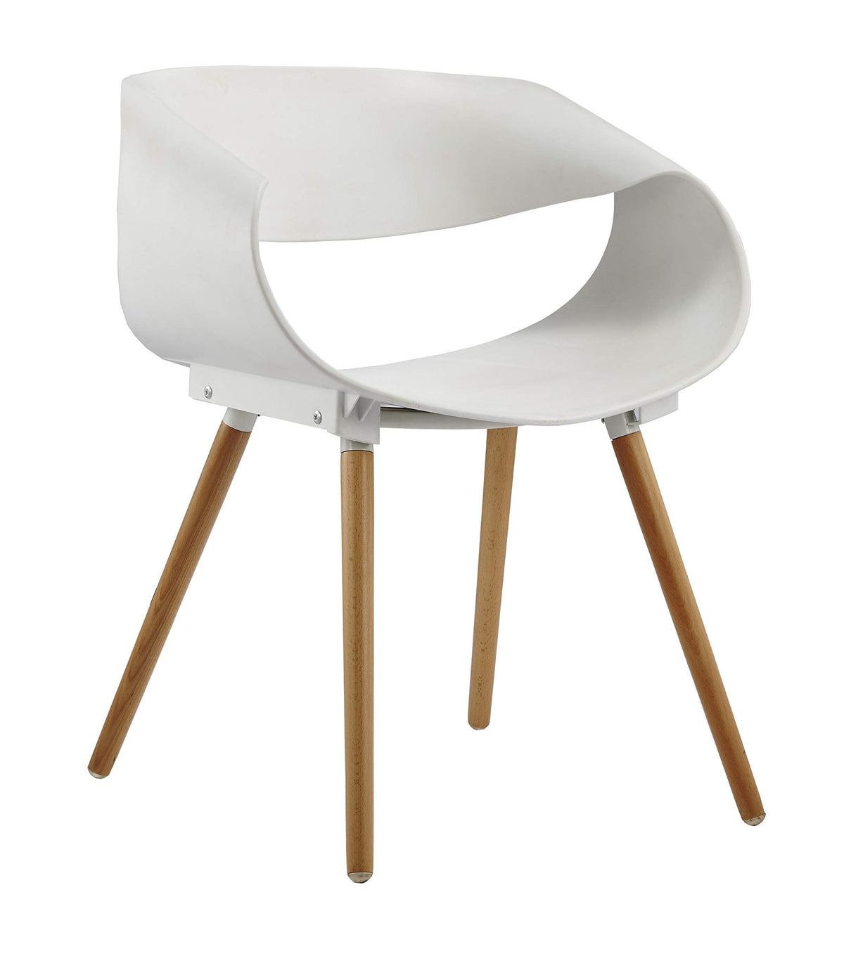 Serena Streamlined Dining Arm Chair - White