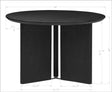 Dillon Modern Dining Furniture Mid Century Home Kitchen Natural Ash Veneer Wood Top Rubberwood… - front view