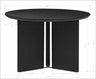 Dillon 46" Round Dining Table - front view