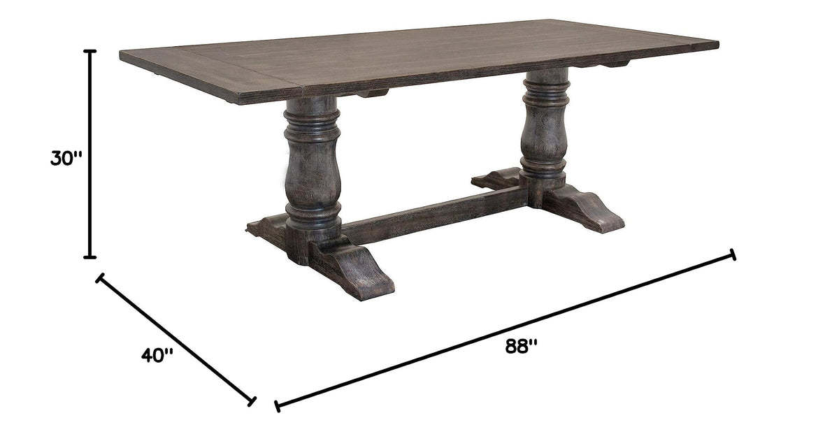 Modern Wood Dining Table Only Grey - side view