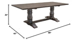 Modern Wood Dining Table Only Grey - side view