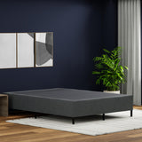 Premium Heavy-Duty Metal Bed Frame with Fabric Cover - Headboard Ready – image 1