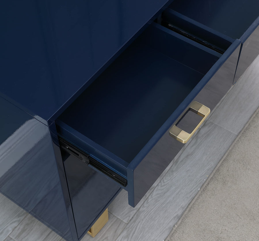 Modern Wood Sideboard in Navy
