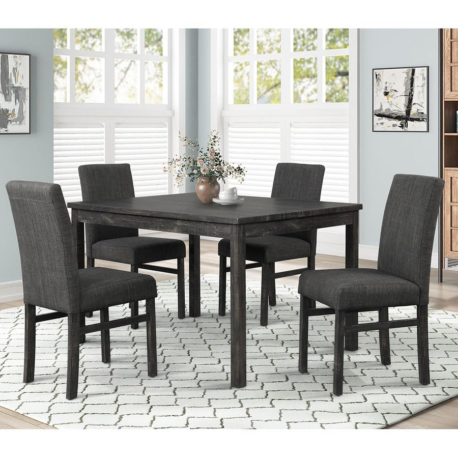 Cooper 48" Modern Contemporary Rectangular Dining Table - Black Charcoal