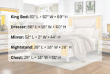 Claire White Bedroom Set — Queen & King — product view 8