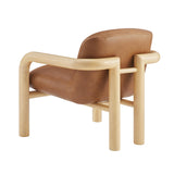 Tapporo Mid-Century Modern Accent Chair in Natural - back view