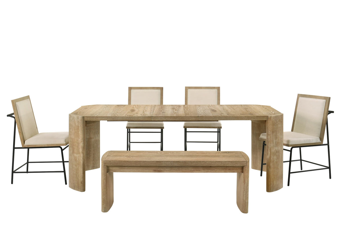 Bristol 6-Piece Rectangle Dining Set, 66"- 84" Table