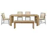 Bristol 6-Piece Rectangle Dining Set, 66"- 84" Table
