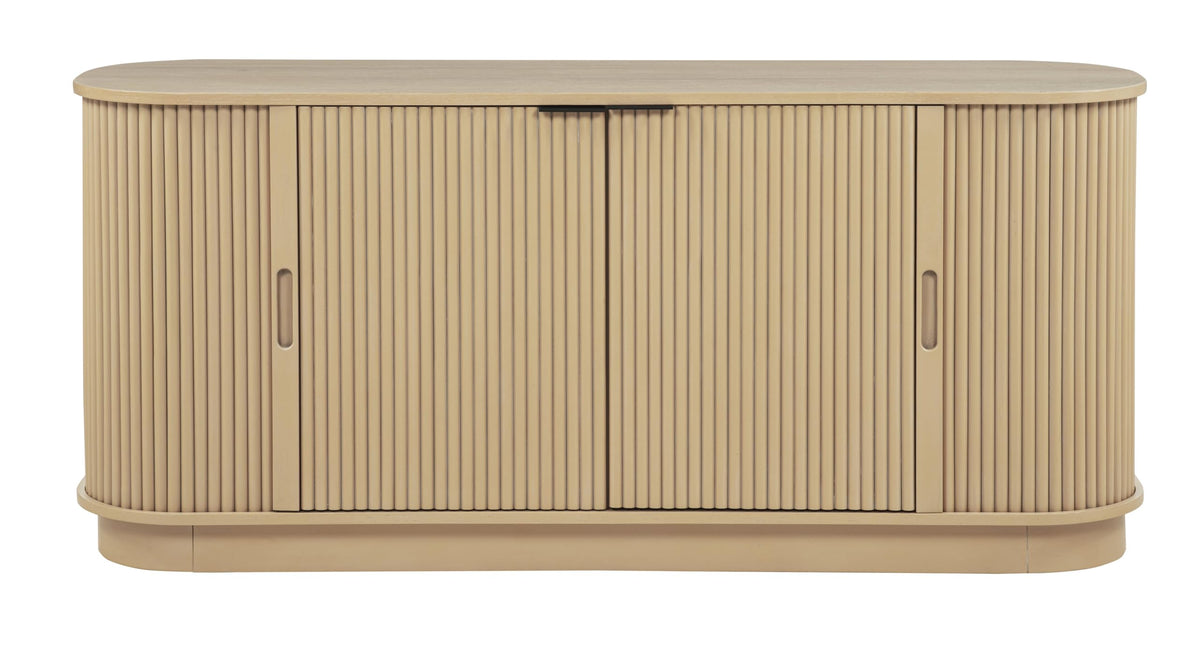 Halcrest 62" Mid-Century Fluted Sideboard Buffet in Light Oak - detail view