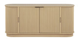 Halcrest 62" Mid-Century Fluted Sideboard Buffet in Light Oak - detail view