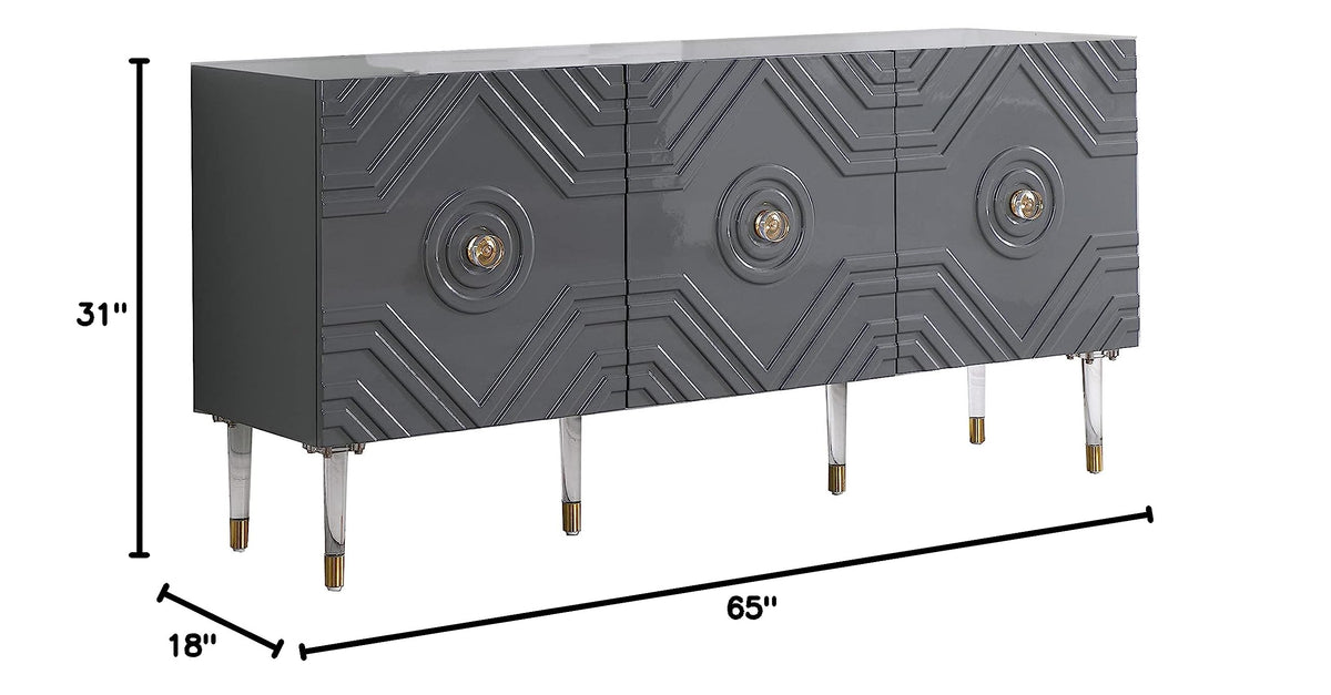 Truman New Sideboard in Grey - side view