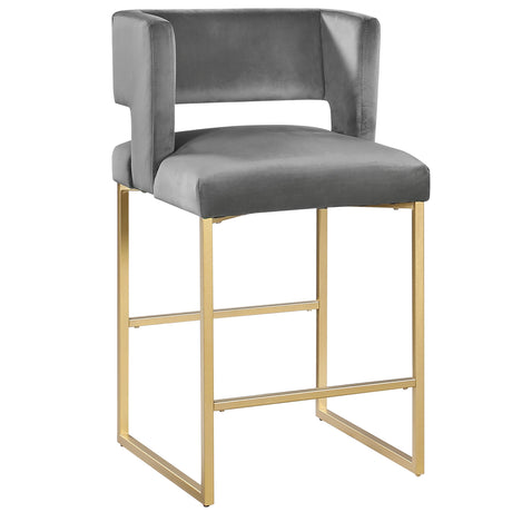 Leonard 36" Velvet Counter Height Stool - detail view