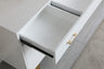 Tyrion White Lacquer Sideboard with Gold Accents - front view - White