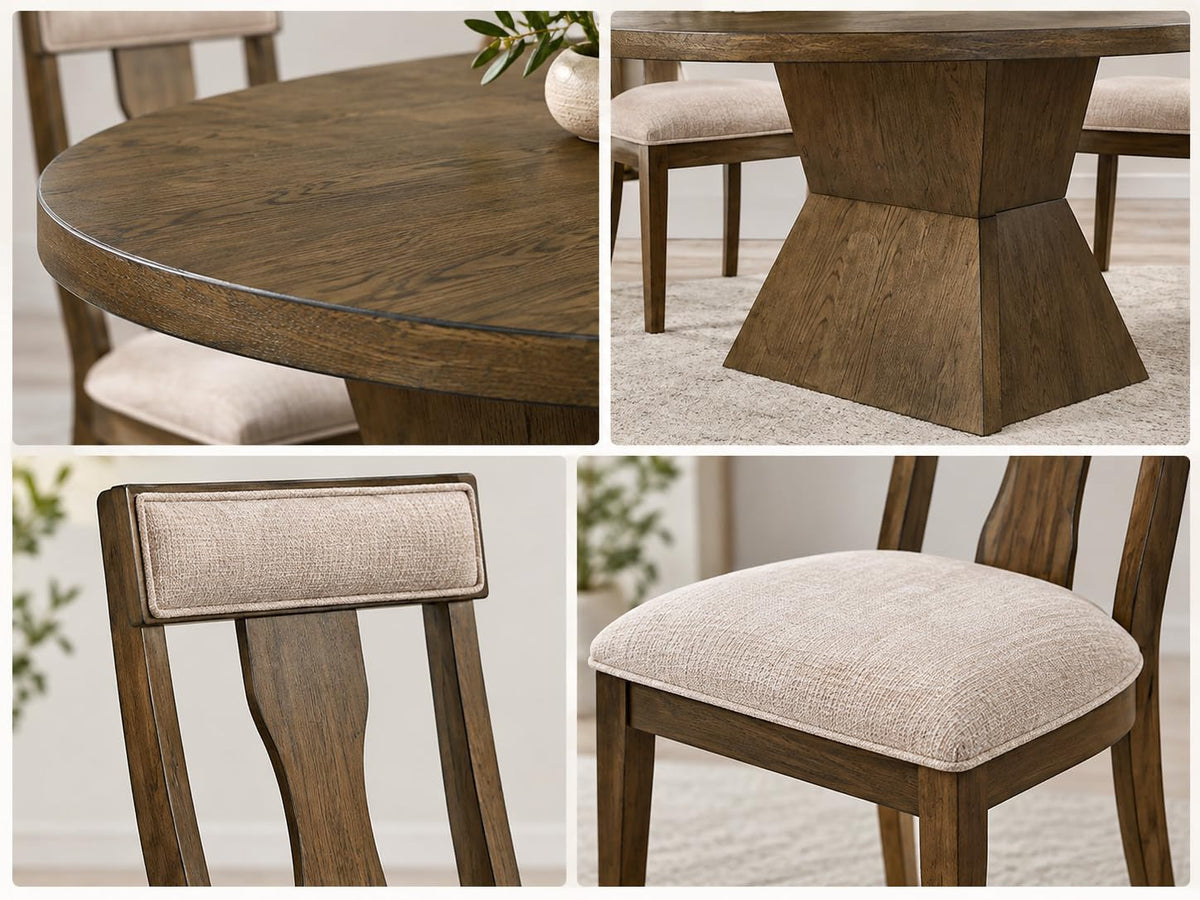 Saige Dark Brown 7-Piece Dining Set — product view 6