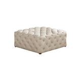 Sherlyn Square Ottoman in Green Velvet
