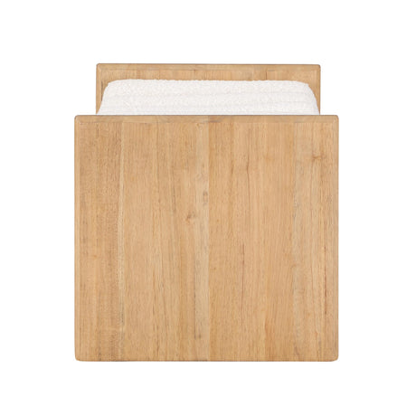 Torbjorn 32" Bench in Natural Oak - angle view