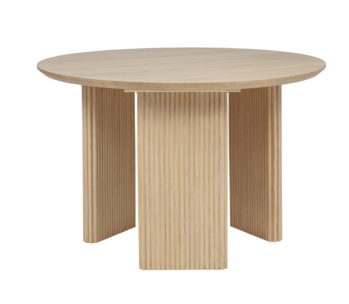 al Ash Veneer Wood Fluted Tripod Base Kitchen Room Furniture Stationary Set (DT256LO5) - detail view