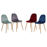Morgan Velvet Side Chairs Grey - detail view