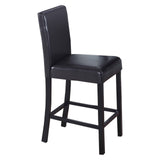 Transitional Faux Leather Counter Height Stool - side view