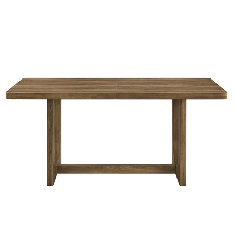 Cadewood 67" Mid-Century Modern Rectangle Dining Table - detail view