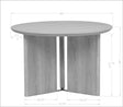 sh Veneer Wood Smooth Trio-Panel Base Kitchen Room Furniture Stationary Set in Light Oak - front view