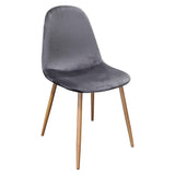 Morgan Velvet Side Chairs - angle view - Burgundy
