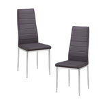 Trina Modern Mid-Century 5 Pcs Round Dining Set in Grey - side view