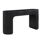 Quintet 60" Wide Mid-Century Modern Fluted 2-Drawer Computer Desk