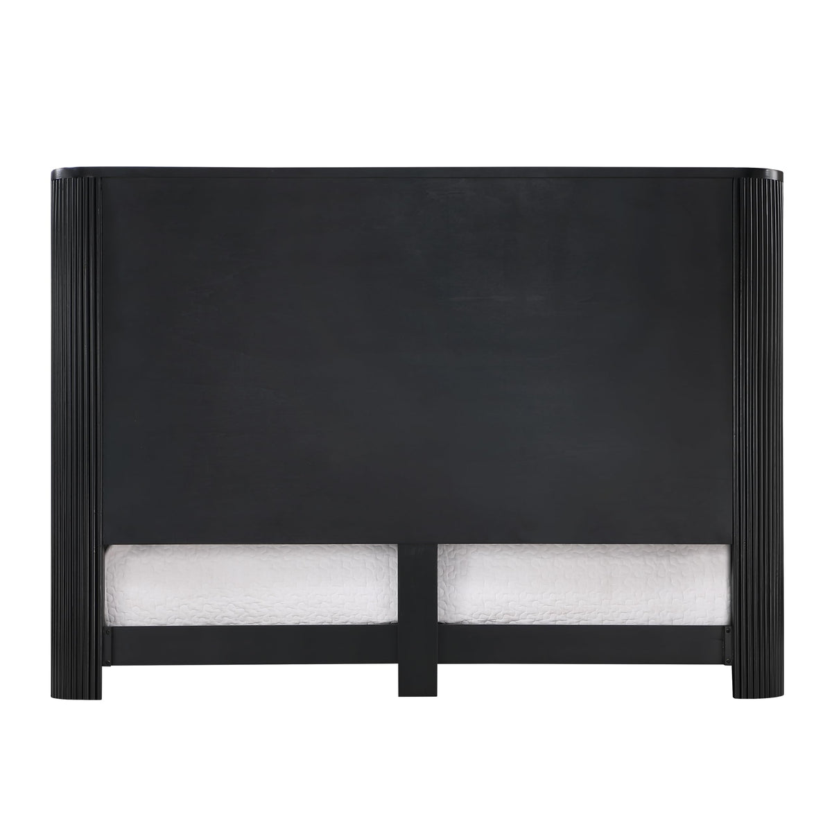 Quintet 84" Long Modern Fluted Platform California King Bed Frame - angle view