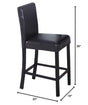Transitional Faux Leather Counter Height Stool - front view