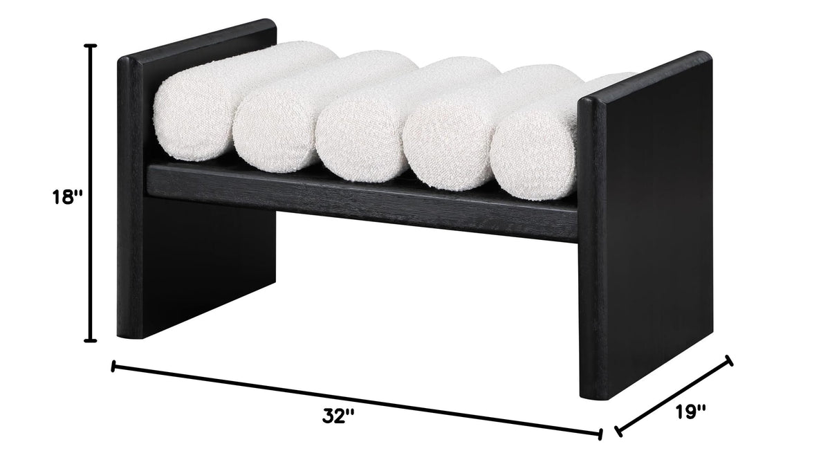 Torbjorn 32" Bench in Black - side view