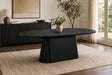 Terra 88 inch oval dining table in black
