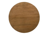 Terra 59" Transitional Round Dining Table with Pedestal Base in Walnut - detail view - Walnut