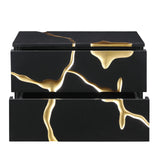 Trevello Modern Contemporary High-Gloss Lacquered Right Nightstand - angle view