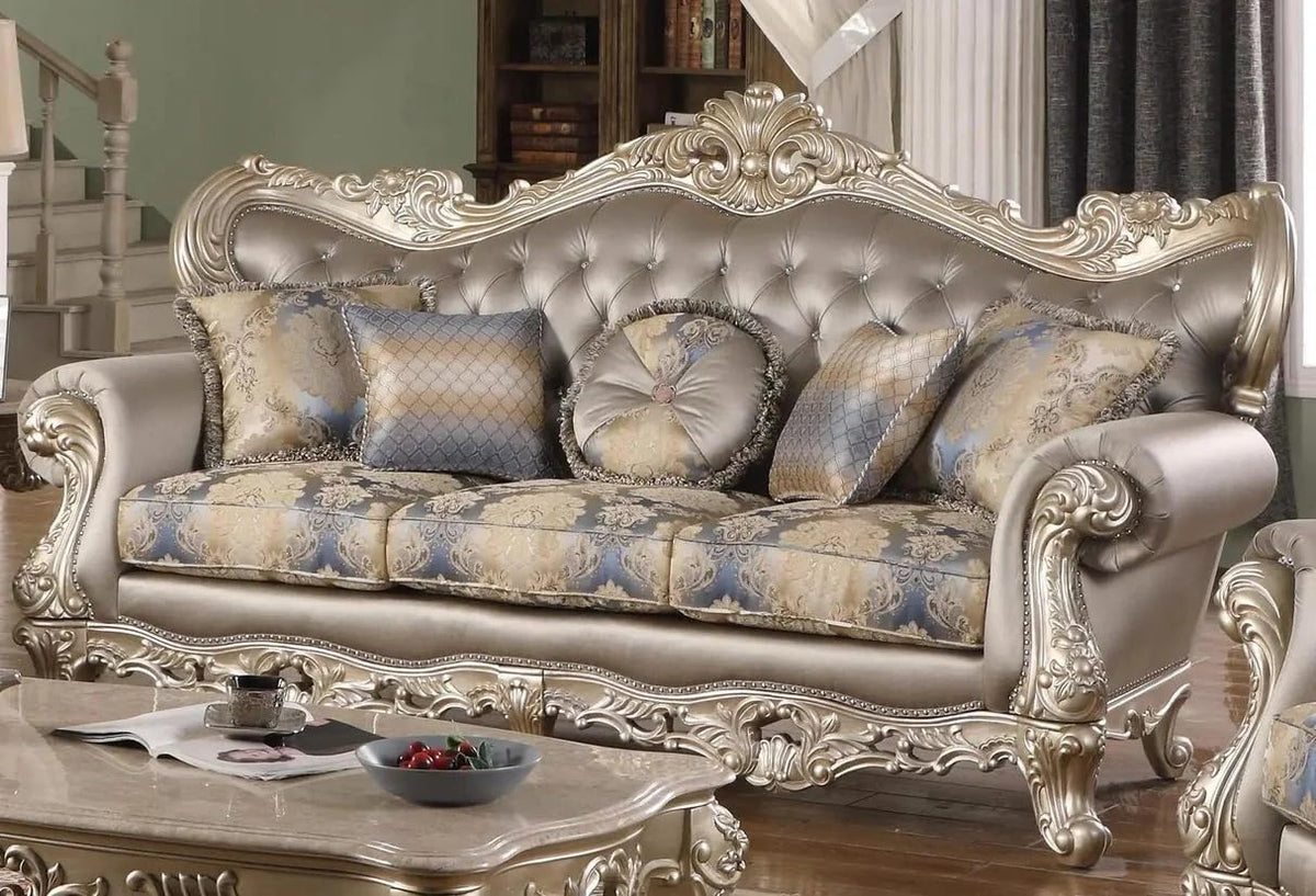 Ariel Champagne Sofa & Loveseat Set — product image 3