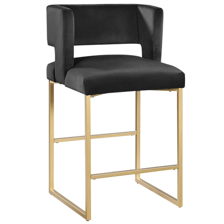 Leonard 36" Velvet Counter Height Stool - detail view