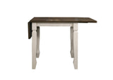 Belle Rectangular Solid Wood Drop Leaf Table in Oak Cream