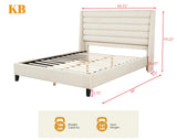 Tleraé Polyester Modern Upholstered Eastern King Bed Frame - side view