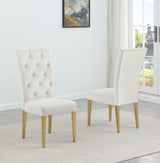 Lexington Modern Velvet Upholstered Dining Side Chairs - front view